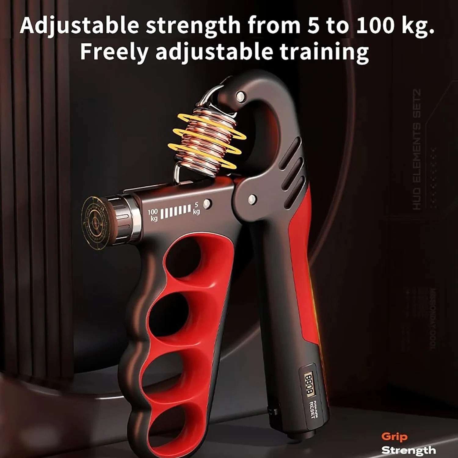 Hand Grip Strengthener with Adjustable Resistance 11-220Lbs(5-100KG), Automatic Counter