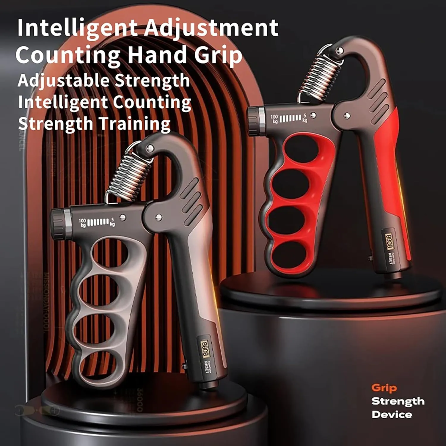 Hand Grip Strengthener with Adjustable Resistance 11-220Lbs(5-100KG), Automatic Counter