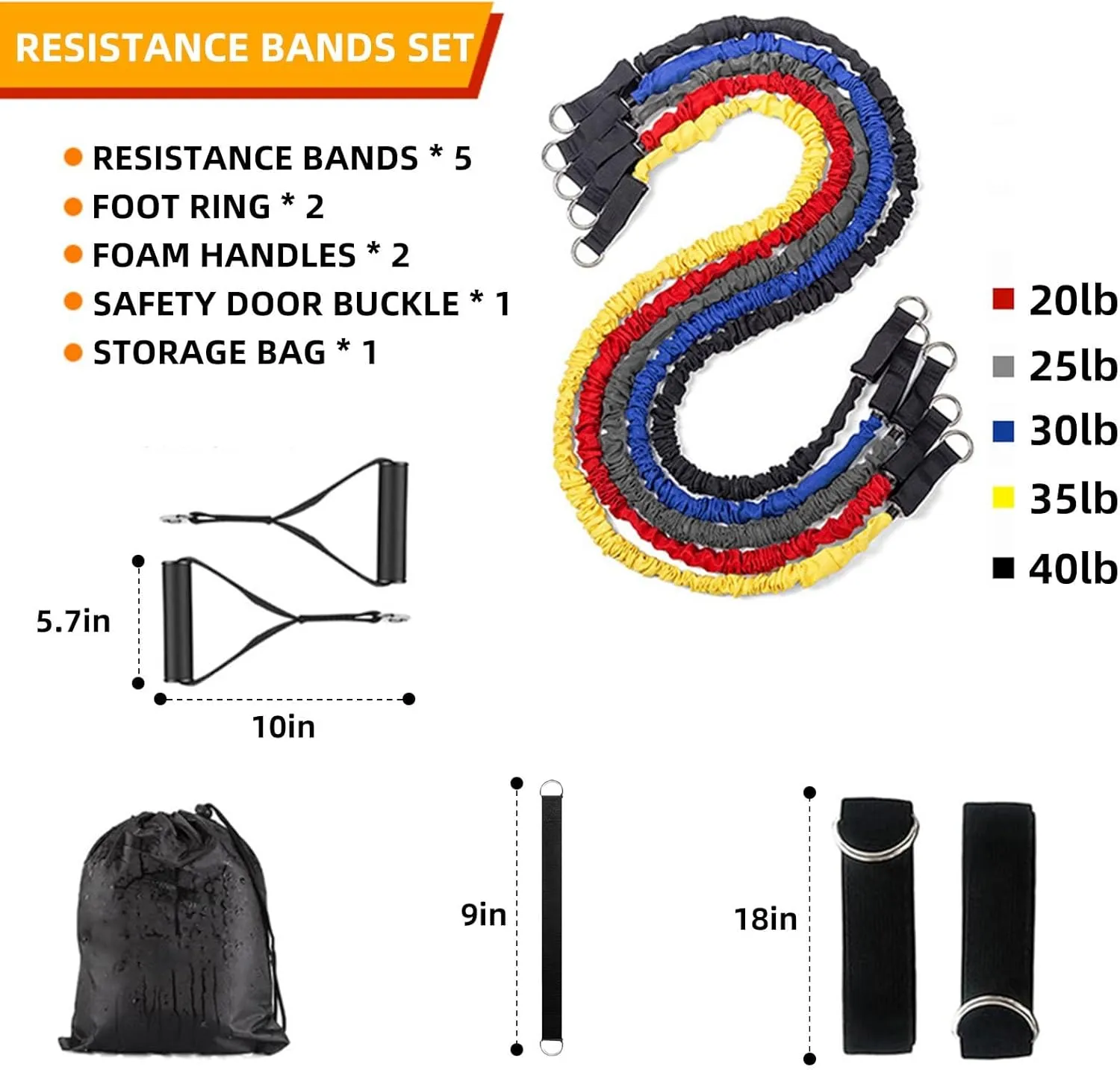Kit Resistance Bands 11 Set