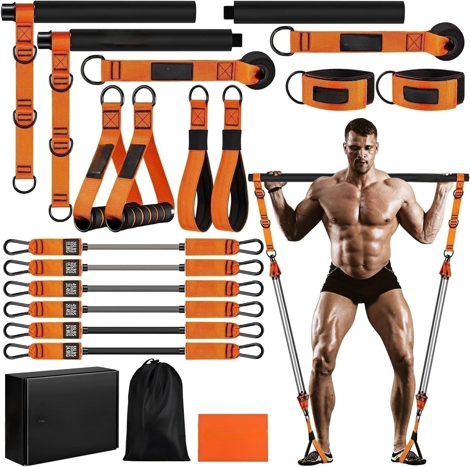 Pilates Bar Kit with Resistance Bands