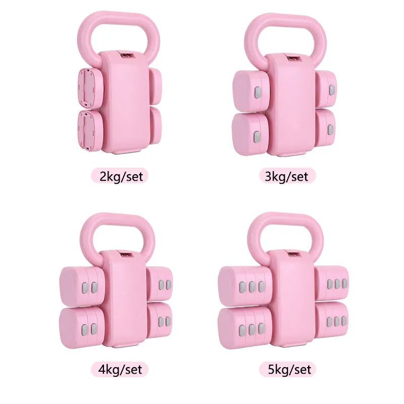 2-In-1 Free Weights Dumbbells Custom Logo Home Use Adjustable Fitness Kettlebell Dumbbell Set