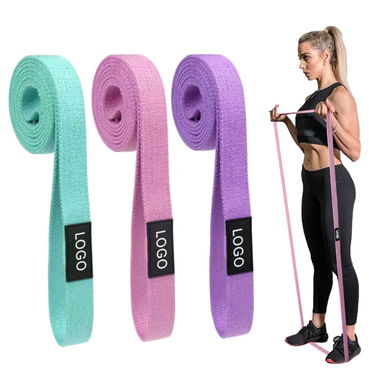 Long Resistance Bands – Set of 3 Fabric Strength Bands for Mobility, Stretching, Pull-Up Assist